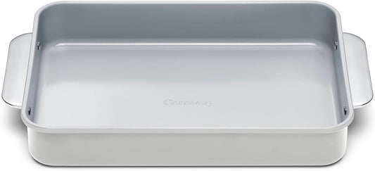 Caraway Non-Stick Ceramic 9”x13” Rectangle Pan - Naturally Slick Ceramic Coating - Non-Toxic, PTFE & PFOA Free - Perfect for Brownies, Lasagnas, and More - Gray