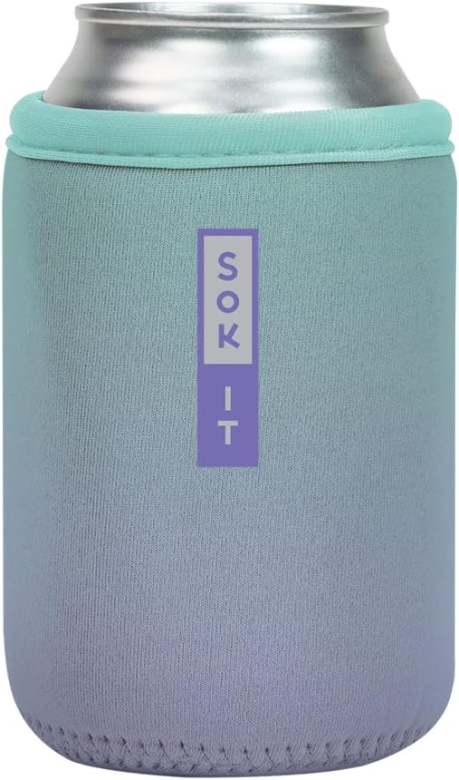 Sok It CanSok Sleeve for Beer & Soda Insulated Neoprene Cover (Mermaid Ombre, 12oz Can Sleeve)