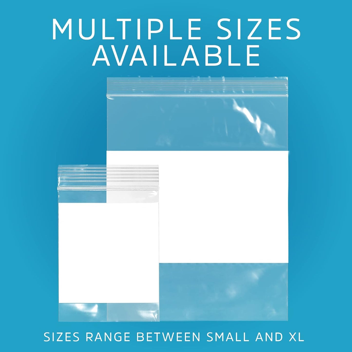 10" x 12" 1 Gallon Zip Bags, 2 Mil Thick Clear Plastic Reclosable Zipper Lock Bags with Write-on White Block, with Resealable Zip Top Lock for Food Storage, A4 Letter Size Paper, 500 Count