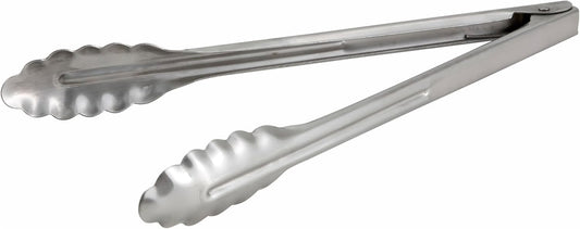 Winco Coiled Spring Extra Heavyweight Stainless Steel Utility Tong, 12-Inch