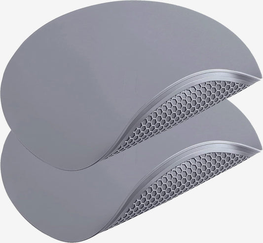 12 Inch Multi-Purpose Silicone Mat, As Drying Mat, Microwave Mat, Trivet, Pot Holder, Placemat, Utensils Rest, Pad for Hot Pans Plates Dishes Kitchen Countertop, Heat Resistant Mat, Light Gray 2 Pack