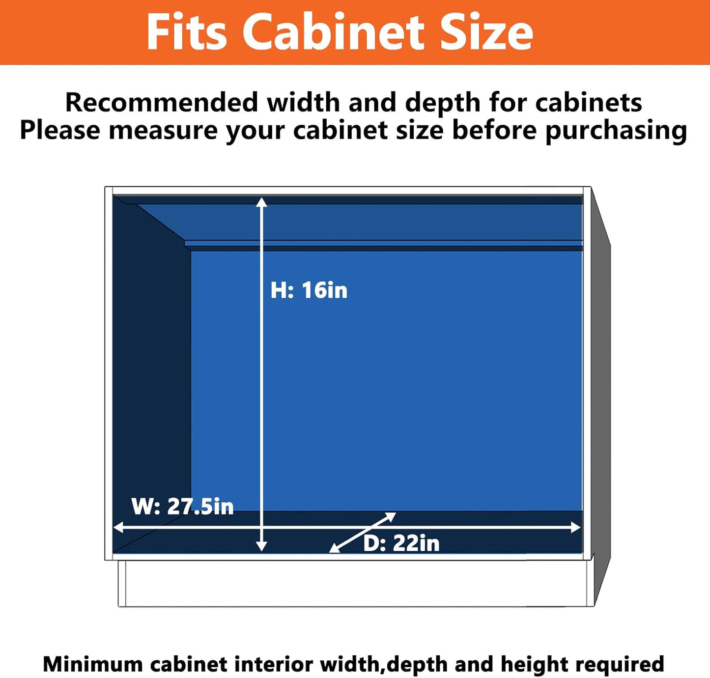 ROOMTEC Individual Pull Out Cabinet Organizer (27" W x 21½" D), 2 Tier Spice Rack Organizer for Cabinet, Slide Out Drawer Pantry Shelf Organization and Storage for Kitchen Bathroom