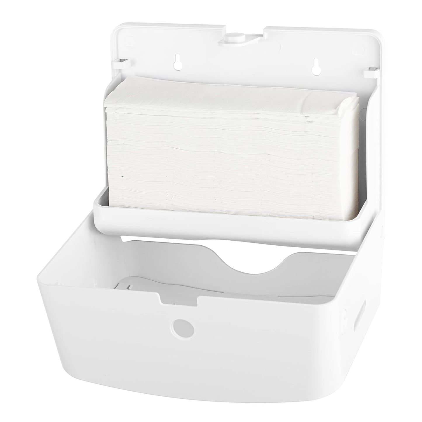 EZbrnd Wall Mount MULTIFOLD Paper Towel Dispenser for Kitchen/Bathroom/Office/RV/Airbnb, White, 3200-EZ