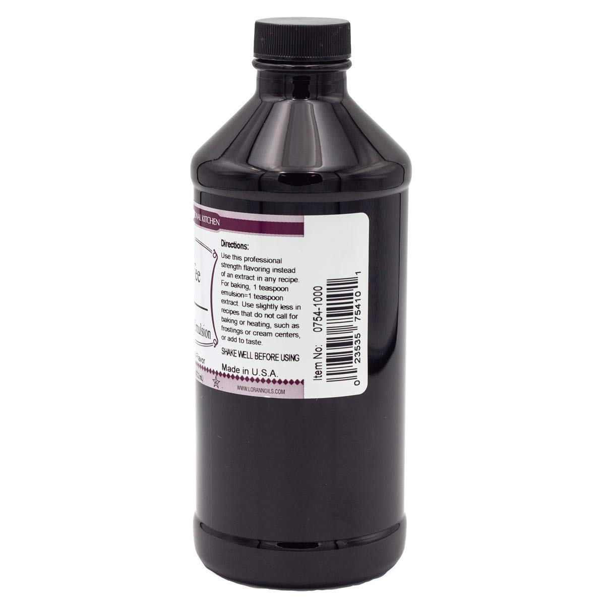 LorAnn Oils Coffee Bakery Emulsion: True Essence, Ideal for Boosting Fruit Tones in Cakes, Cookies & Desserts, Gluten-Free, Keto-Friendly, Extract Substitute Essential for Your Kitchen, 16 Oz