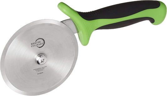 Mercer Culinary MillenniaPizza Cutter with Green Handle, 4 Inch Wheel, Stainless Steel