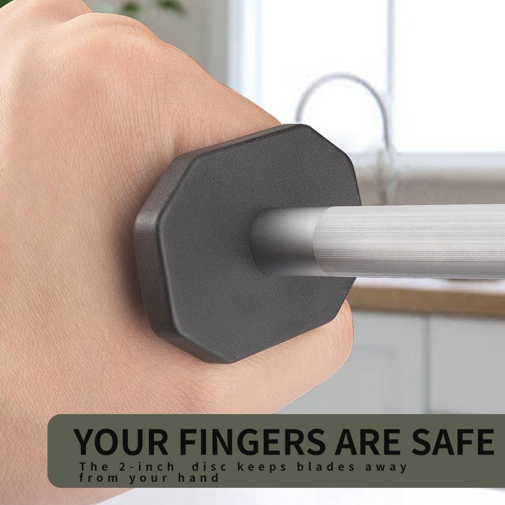 Selected High-Carbon Steel Honing Rod - Honing Steel Made of Hardened with Classic Simplicity Handle Sharpening Steel for Knife Sharpeners for Kitchen Knives (8IN)