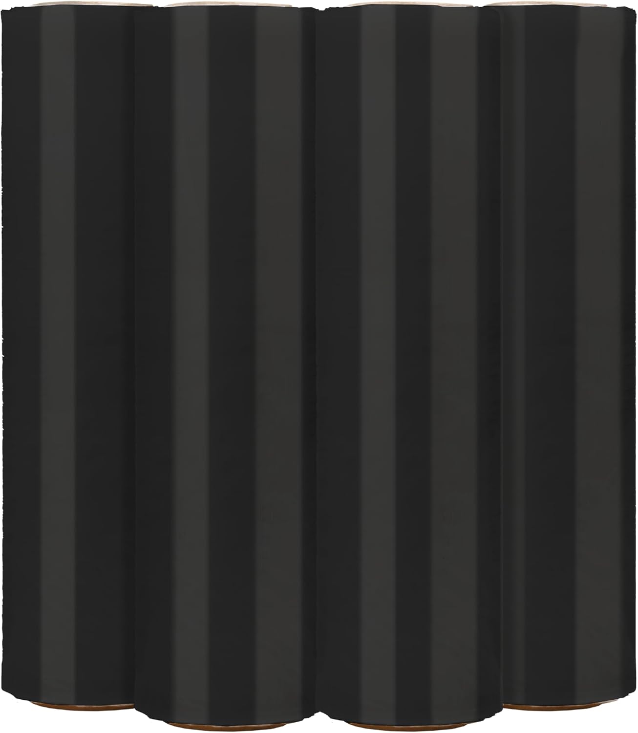 The Boxery- 18''X1500' Per Roll Stretch Wrap (Black)-4 Rolls/6000 Feet Total (75 Gauge) Heavy Duty, Stretch Wrap Film Black Cling Plastic for Shipping, Moving and Packaging