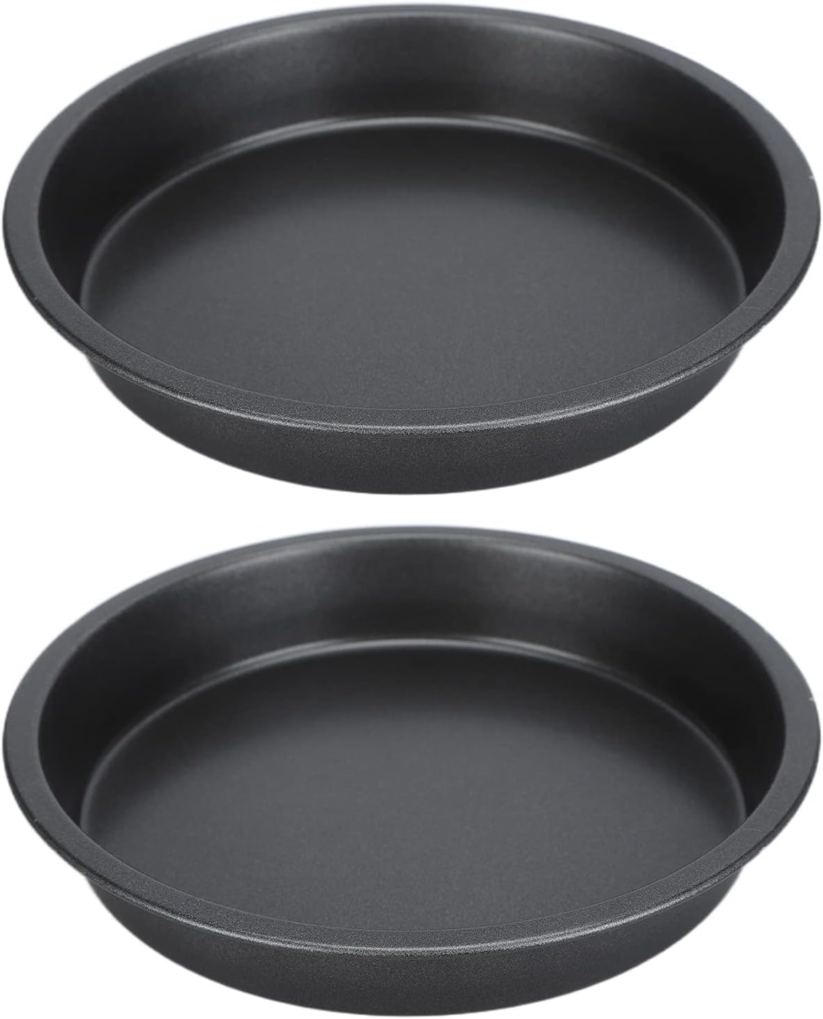 2Pcs Pizza Pan, 6in/9in/10in/12in Deep Dish Round Pizza Pan for Oven, Non Stick Thickened Carbon Steel Baking Pan for Home Kitchen, Dishwasher Safe(9in)