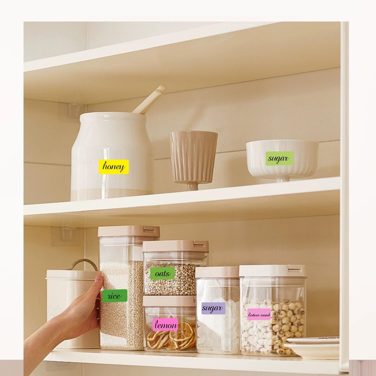 STARLIBOO Removable Freezer Labels, 1x2 Inch Color Coding Removable Labels Easy Peel Off, Freezer Labels to Write on/Waterproof (360PCS, 8 Colors)
