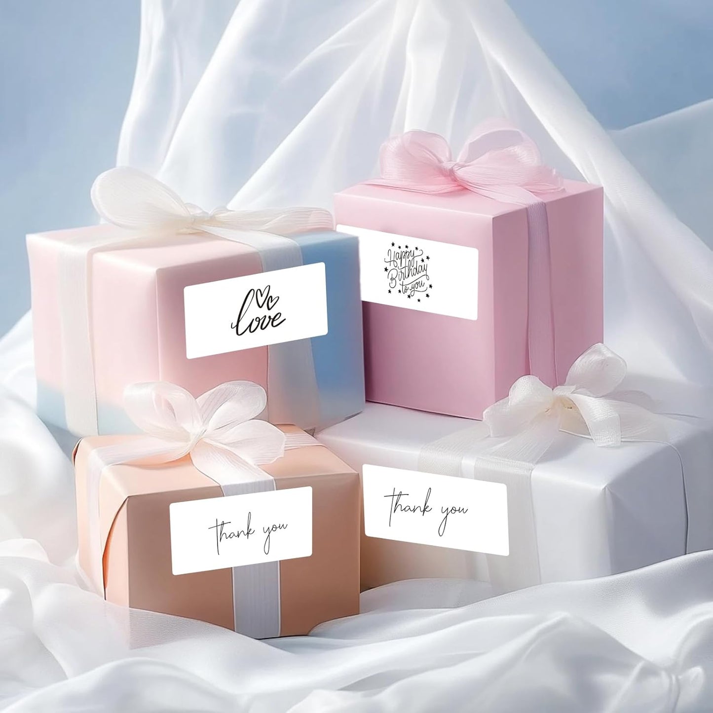 White Thermal Labels 2x4 Inch, Direct Thermal Stickers Label, Self-Adhesive Thermals Printer Sticker Labels, Water & Oil Resistant & Anti-Scratch, Perforation Line Design- 200Pcs