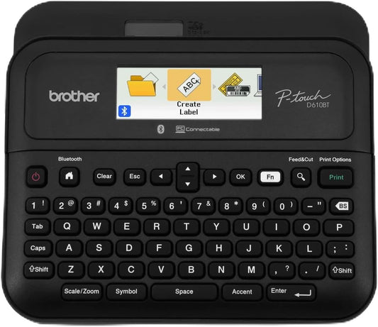 Brother P-Touch PT- D610BT Business Professional Connected Label Maker | Connect and Create via Bluetooth® on TZe Label Tapes up to ~1 inch (Renewed Premium)