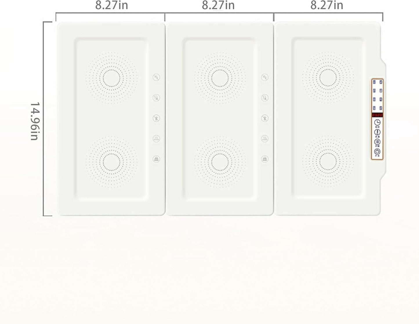 TOPRATED Large Splicing Electric Warming Tray (33x15 inch), Metal Foldable and Portable Heating Warmers Food Warming Mat for Kitchen,Parties, Buffet, Restaurant, Family dinner,Countertop