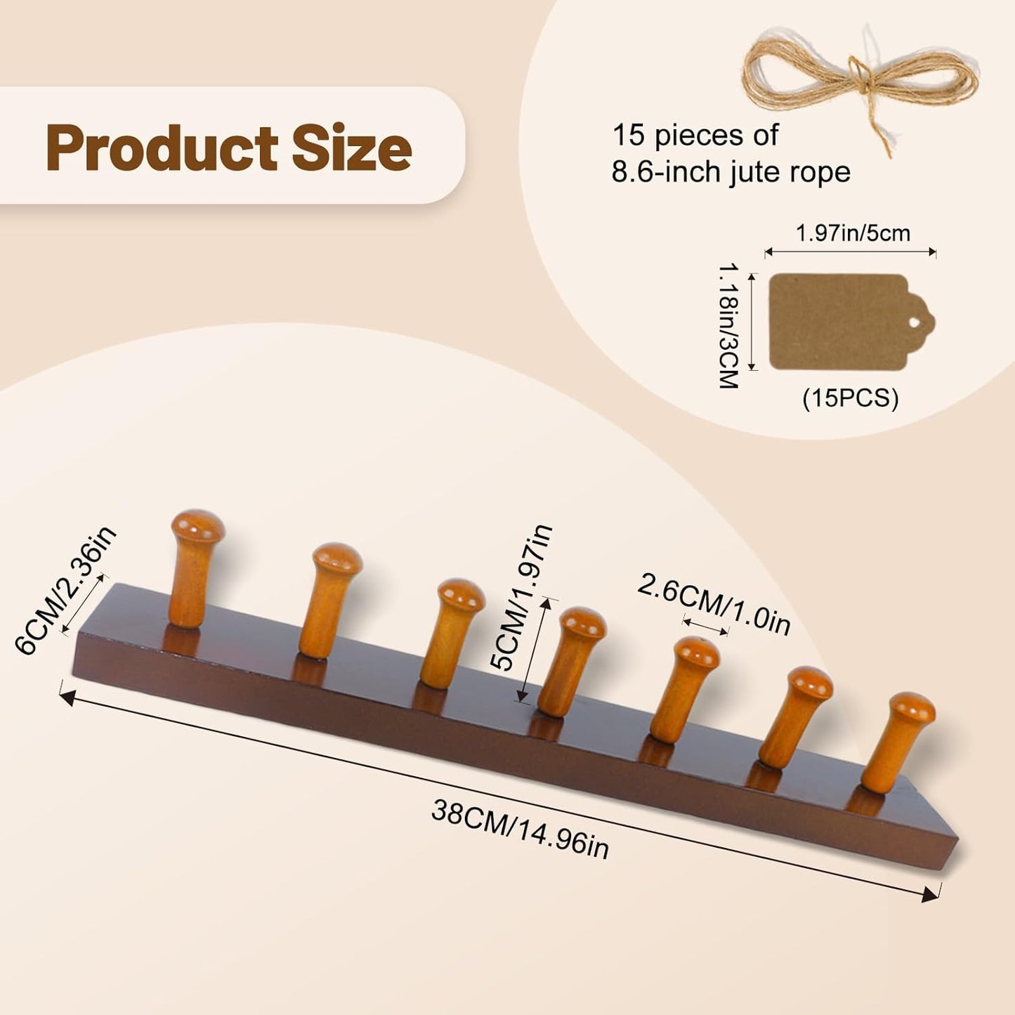 Rustic Hanging Herb Drying Rack–Space-Saving Design Holds 7 Bouquets,Fits Window,Door Kitchen Areas-Great for Kitchen Witches Herb Display-Unique Gift for Gardening Enthusiasts-Wall Art Décor