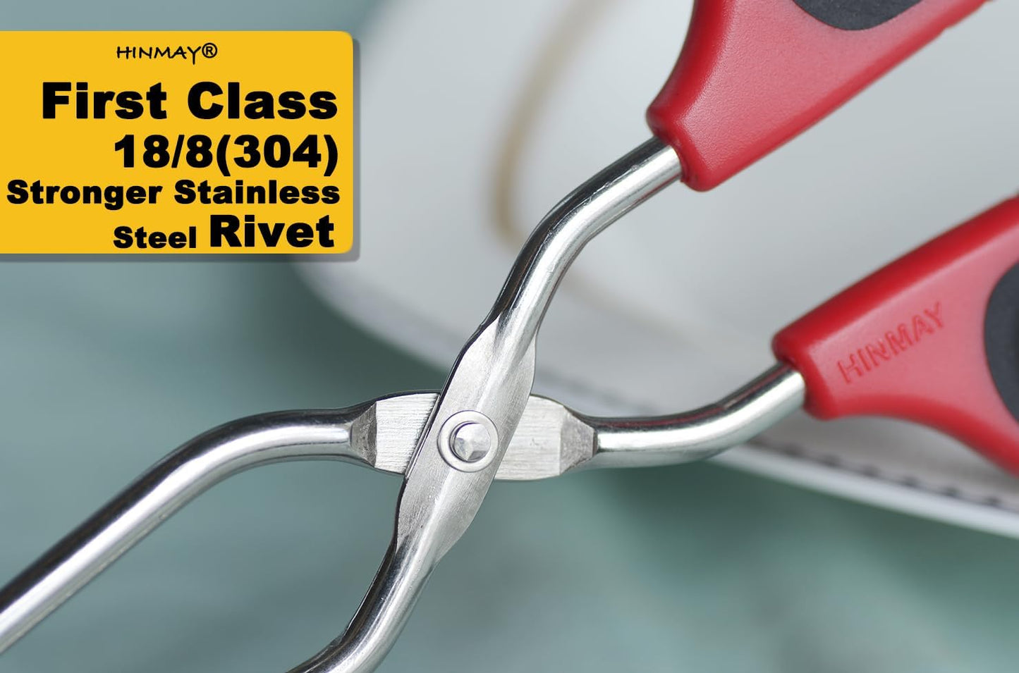 Stainless Steel Scissor Tongs 11-Inch and 13-Inch Set, Set of 2