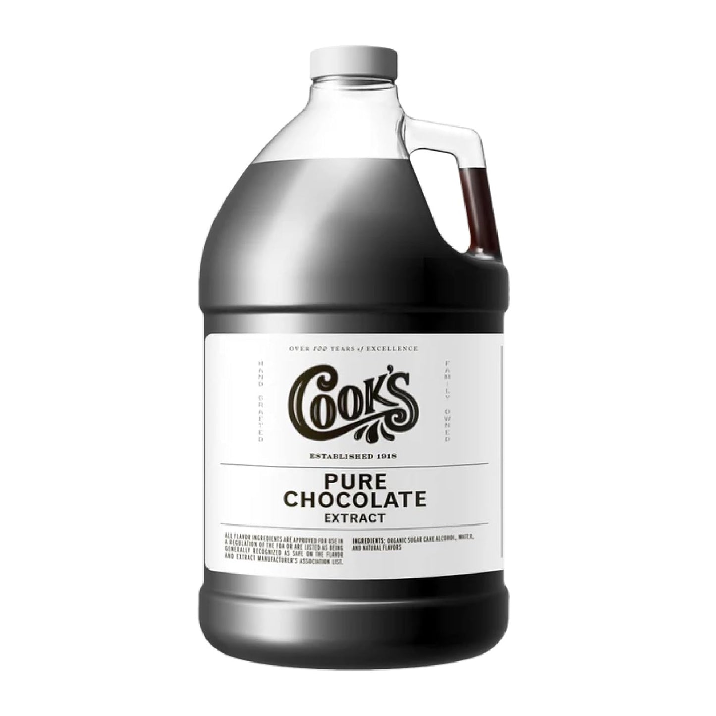 Cook's, Pure Chocolate Extract for Beverages, Cakes, Cookies, 128 Ounces (1 Gallon)