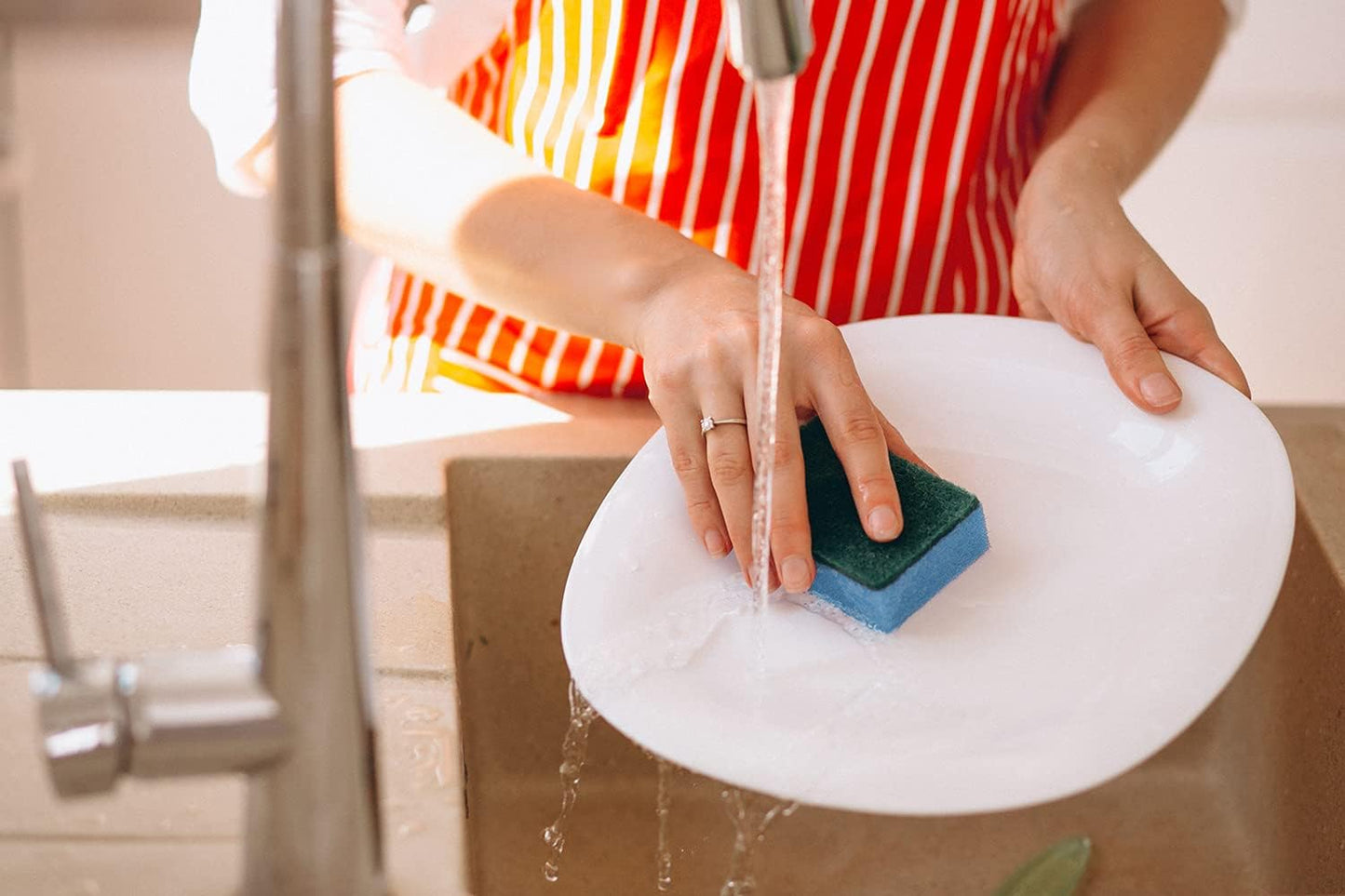 DecorRack 80 Cleaning Sponges, Heavy Duty Dish Sponges, Household Cleaning, Bathroom, Car Wash - Multicolor (Pack of 80)