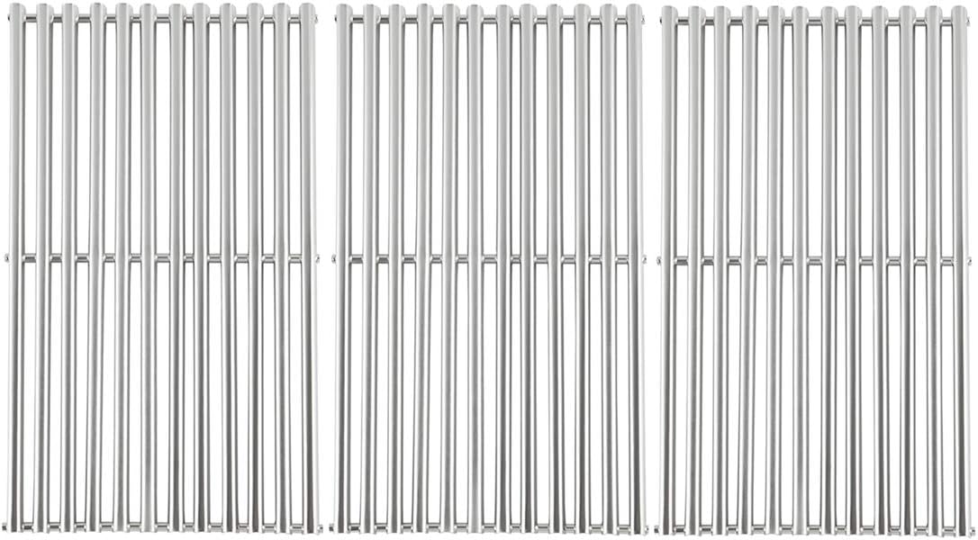 3-Pack Stainless Steel Half-Tube Design 18 5/8" x 10 7/24" Each Cooking Grid Replacement for Select Gas Grill Models by Kenmore, Master Forge, Members Mark and Others