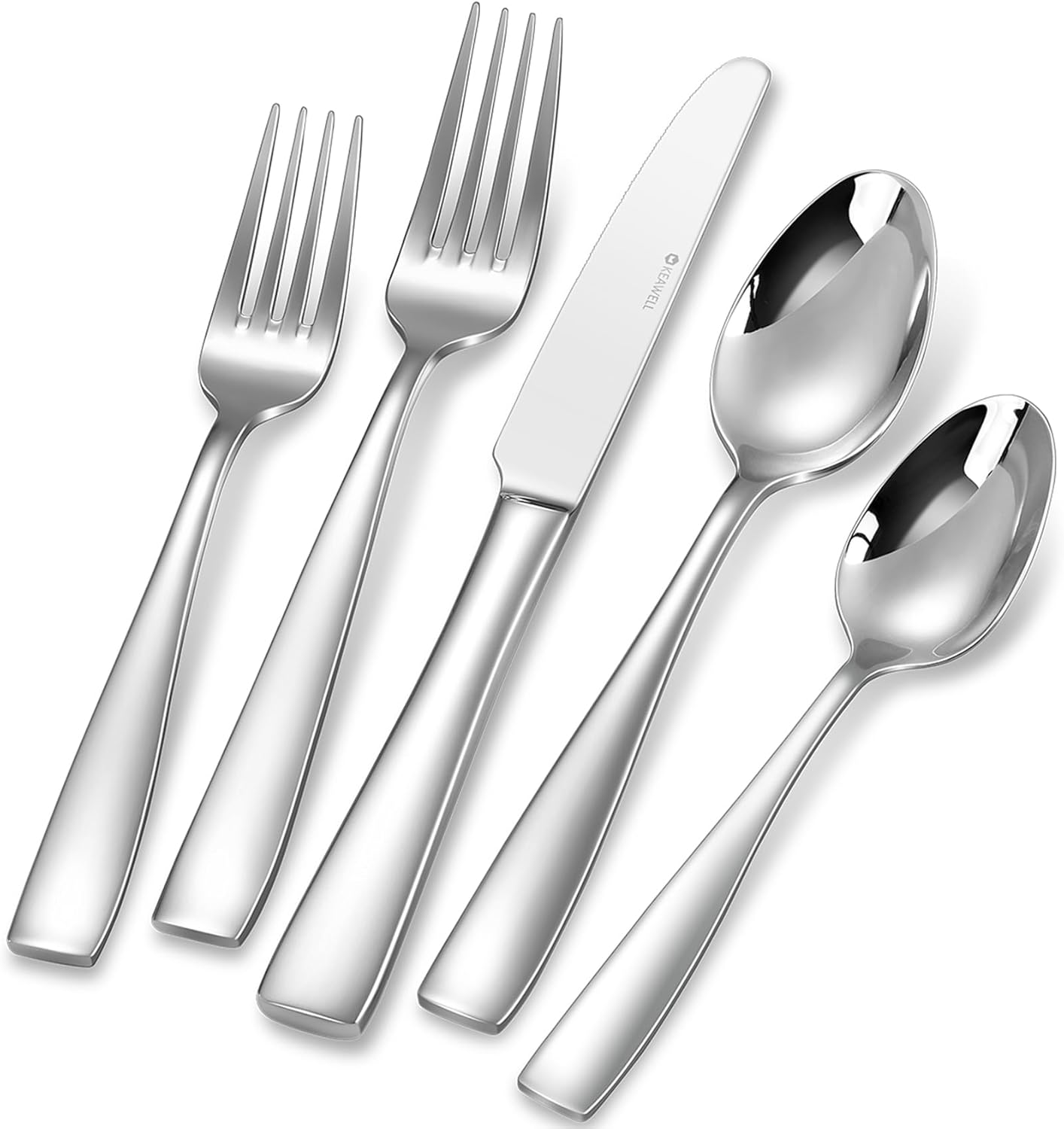 KEAWELL Premium 20/45/65 Piece Louis Silverware Set, 18/10 Stainless Steel, Service for 4/8/12, Fine Flatware Set, Dishwasher Safe (20)