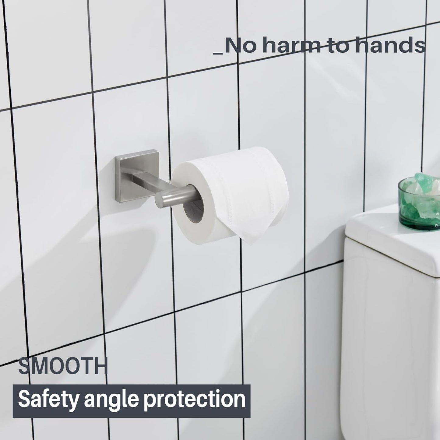 KOKOSIRI Toilet Paper Holder Tissue Paper Dispenser for Bathroom Toilet Roll Holder Wall Mounted, Brushed Nickel Stainless Steel 2 Pack, B2008BR-P2