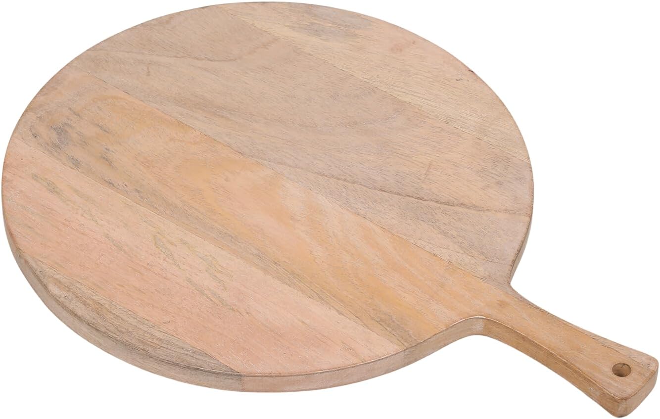 16' Round Cutting Board, Artisan Crafted from Mango Wood, Elegant Wooden Serving Platter for Charcuterie, Appetizers, Cheese Displays, Entertaining, Dinner Parties, and Stylish Home Decor