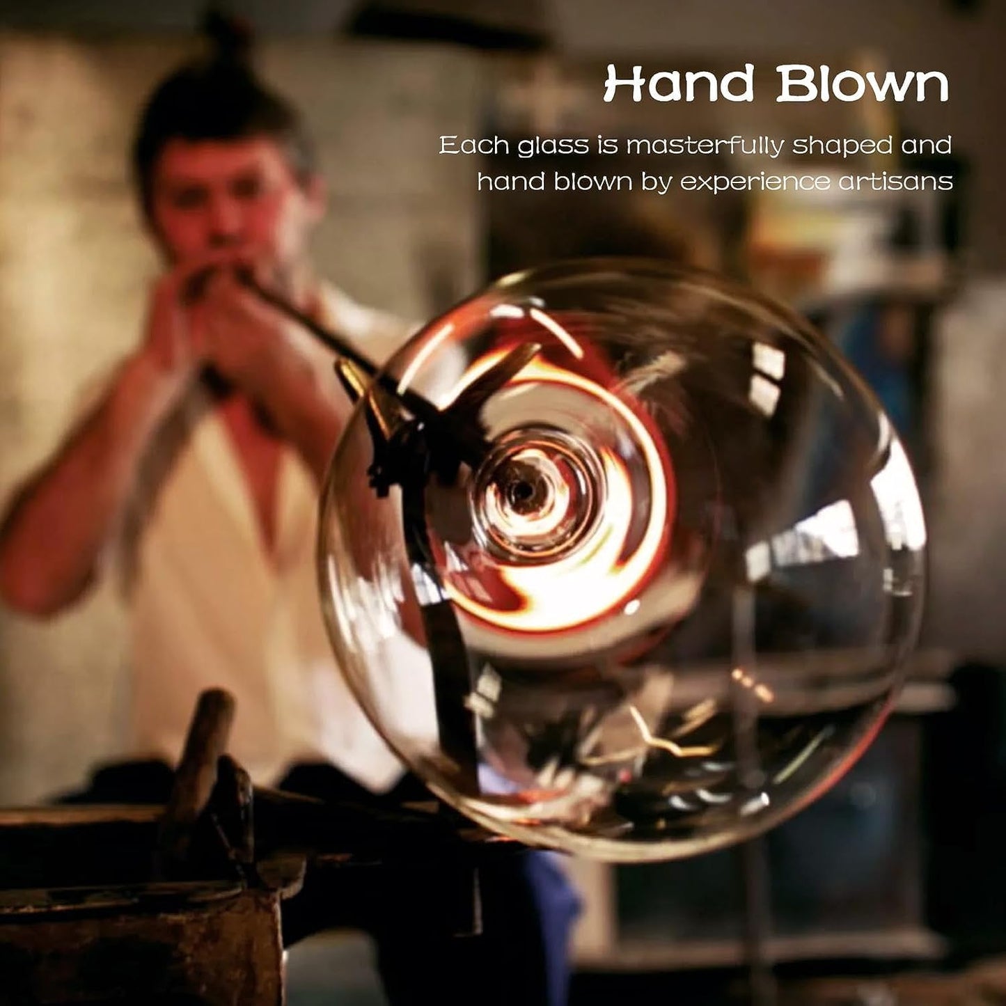 Chouggo 21Oz Wine Glasses Set of 4, Hand Blown Crystal White Wine or Red Wine Glasses, Tall Long Stem Large Glass, Perfect for Wedding Anniversary or Birthday Gift