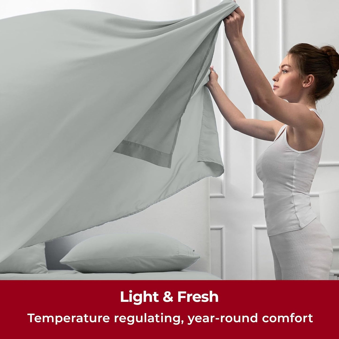 Mellanni Twin Sheets Set - 3 PC Iconic Collection Bedding - Hotel Luxury, Extra Soft, Cooling Bed Sheets - Wrinkle, Fade, Stain Resistant (Twin, Spa Mint)