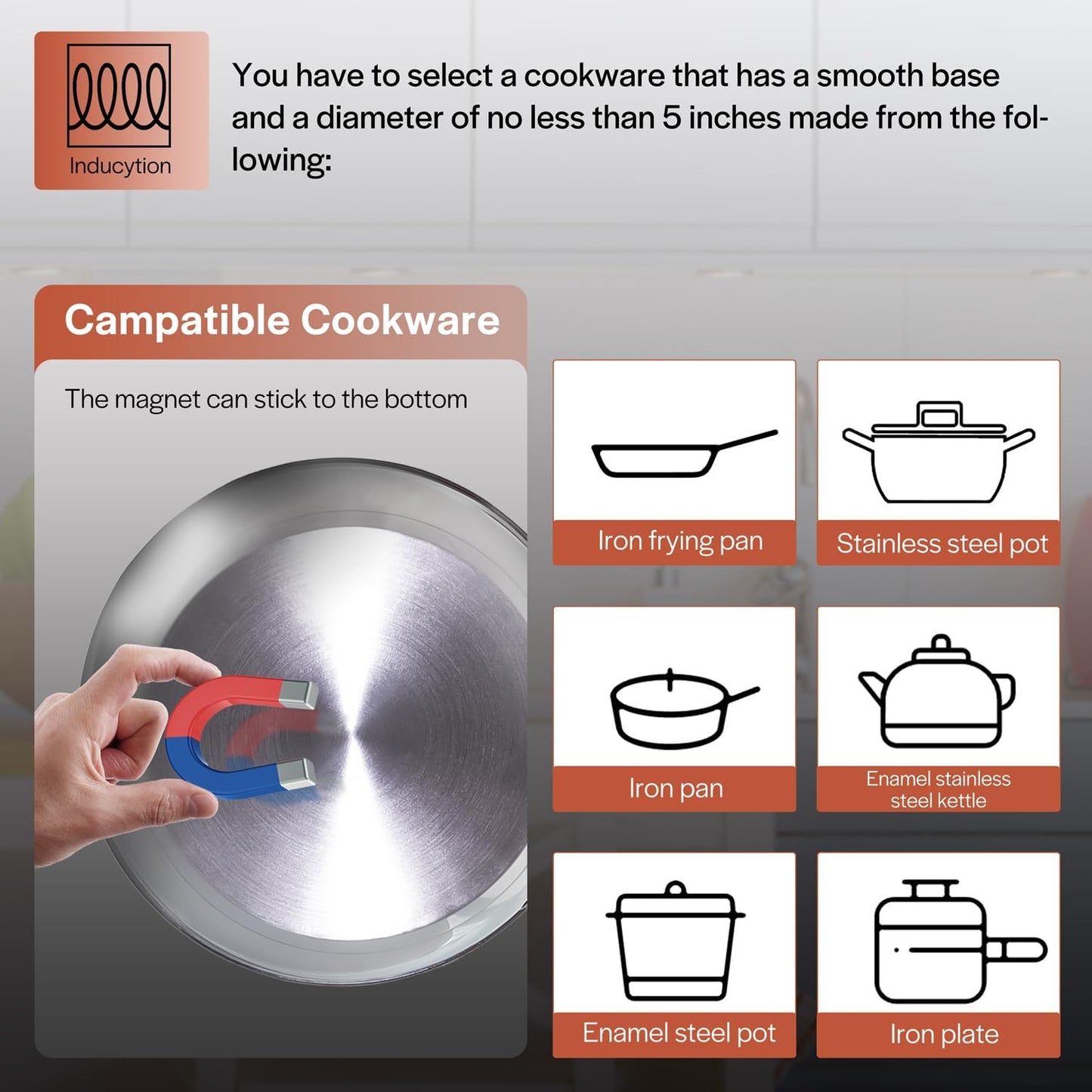 Empava 24 Inch Electric Induction Cooktop 4 Burner Built-in Smooth Glass Stove Top with Power Boost, Touch Control, Timer, Child Lock, Residual Heat Indicator, Hardwired