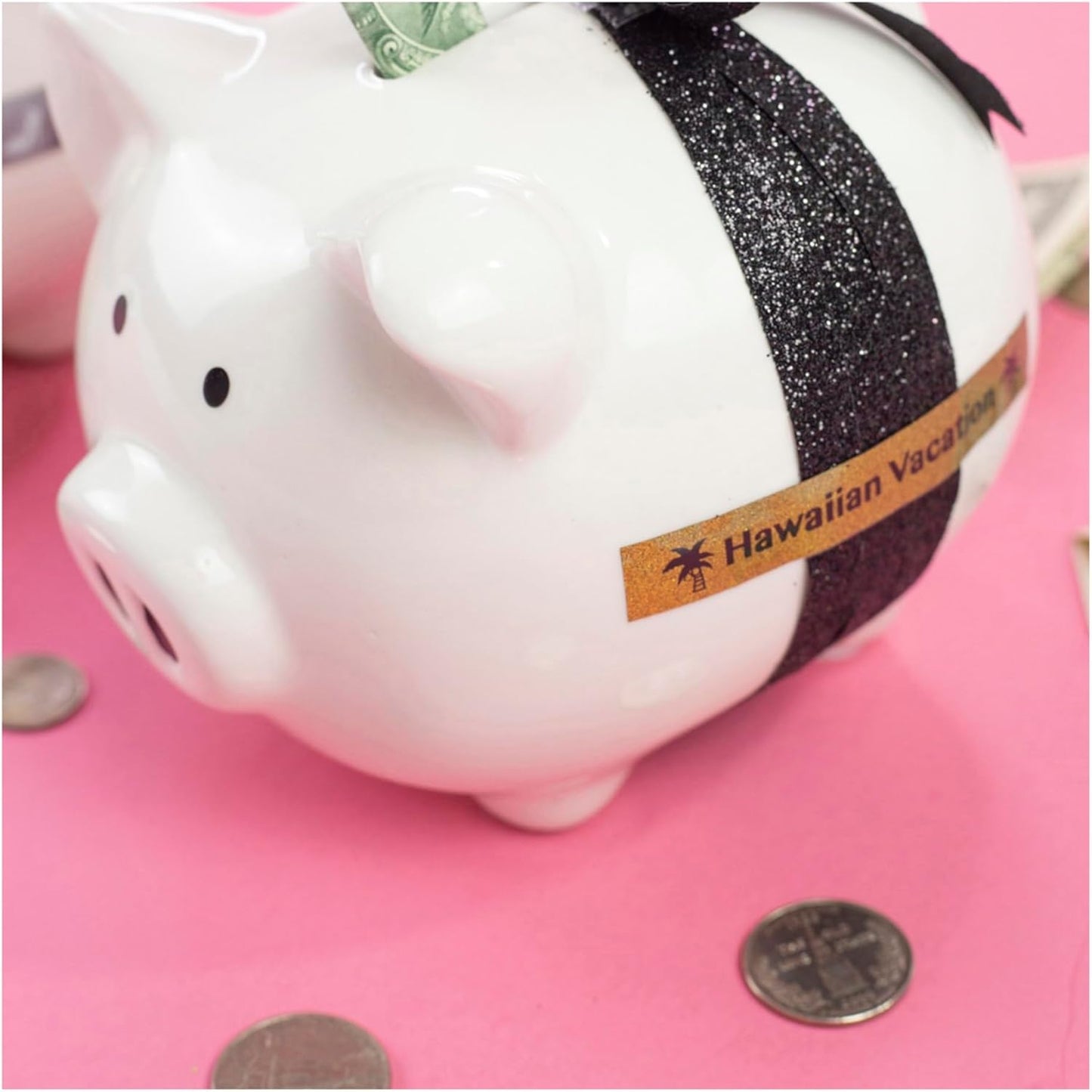 Brother P-touch TZe-PR831 Black Print on Premium Laminated Tape 12mm (0.47”) wide x 8m (26.2’) long, Glitter Gold, TZEPR831