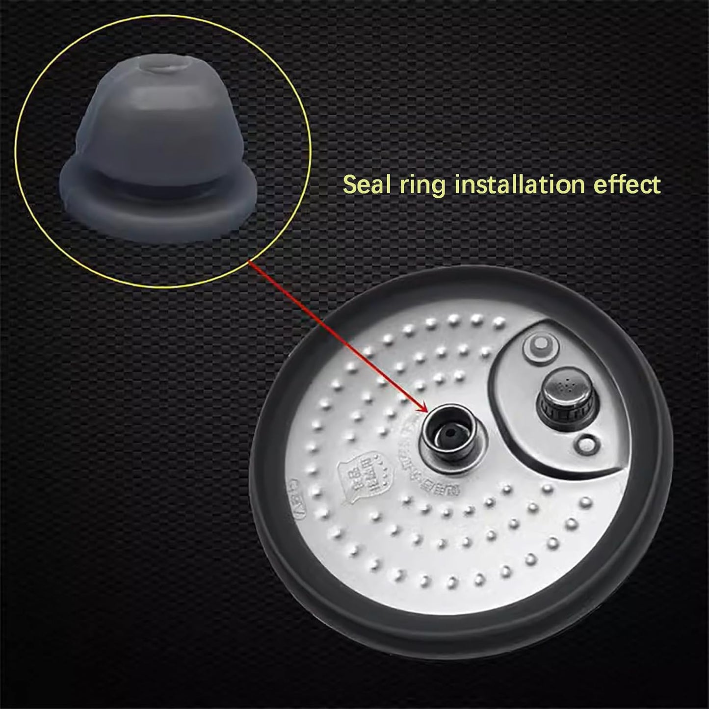 Electric Pressure Cooker Anti-overflow Fixing Rubber Ring MY-13SS505A/MY13SS605A Electric Pressure Cooker Accessories Compatible With MIDEA Electric Pressure Cooker（Pack of 2）
