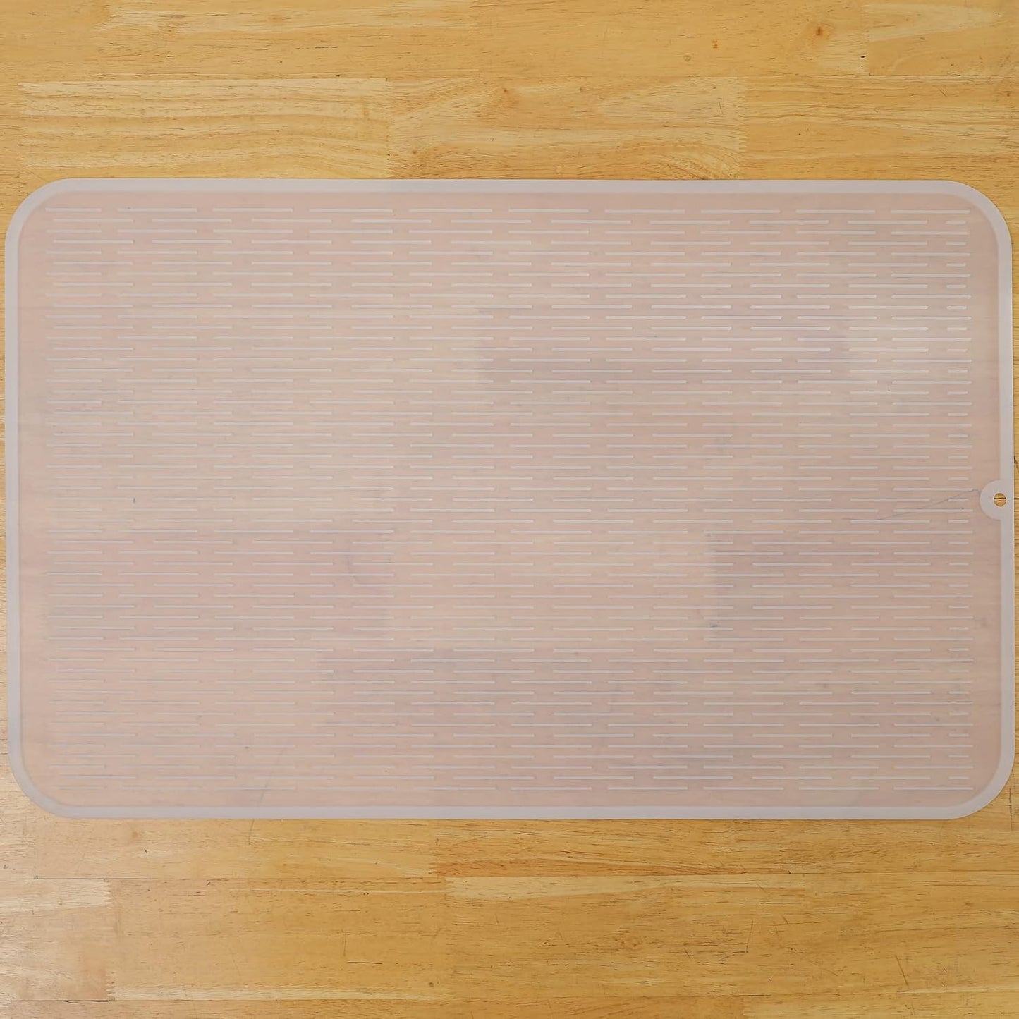 Silicone Dish Drying Mat for Multiple Usage,Easy clean,Eco-friendly,Heat-resistant Silicone Mat for Kitchen Counter or Sink,Refrigerator or Drawer Liner Translucent 3XL 28 inches x 18 inches
