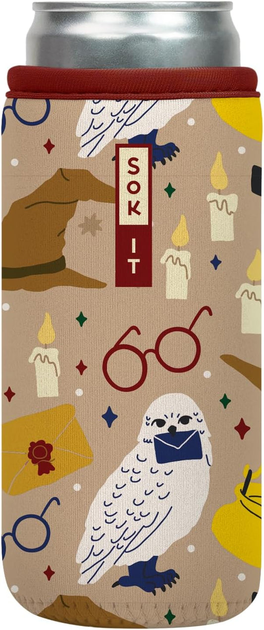 Sok It CanSok Sleeve for Beer & Soda Insulated Neoprene Cover (Horcrux, 12oz Slim Can Sleeve)