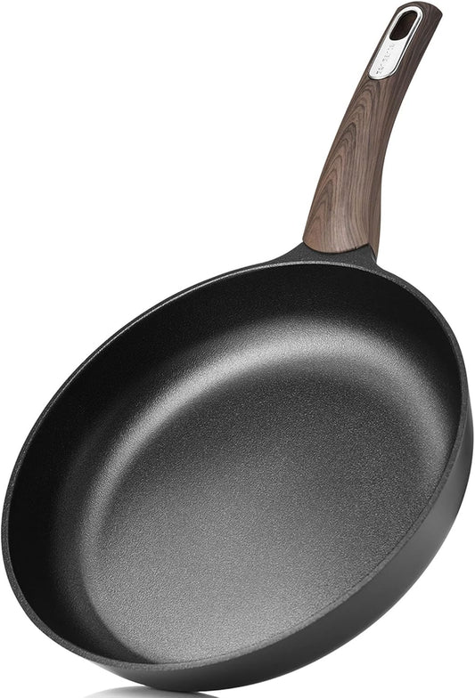 SENSARTE Nonstick Frying Pan Skillet 9.5Inch Non Stick Egg Pan Omelette Pans, Healthy Kitchen Cooking Chef's Pan, Free of Intentionally Added PFOA/PFOS, Induction Compatible, Black