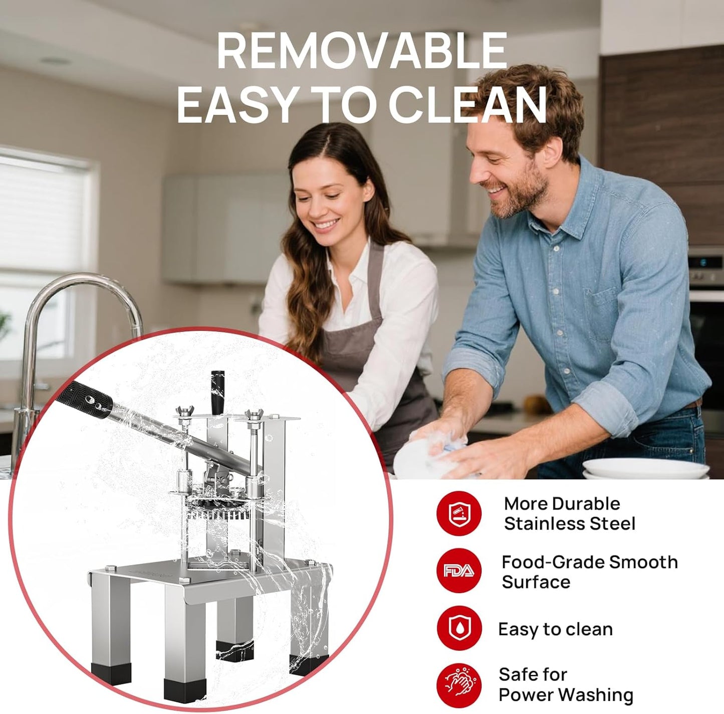 Commercial French Fry Cutter and Vegetable Dicer with 3 Stainless Steel Blades – 3/8", 1/2", 1/4" – Heavy Duty Stainless Steel Potato Slicer for Home and Restaurant Use