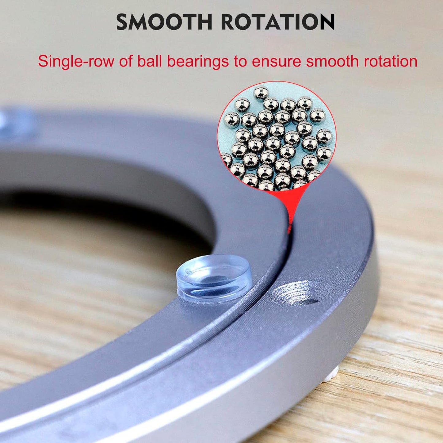 Aluminium Alloy Turntable Bearing, Heavy Duty Swivel Turntable Lazy Susan Rotating Bearing Turntable Round Dining Table Smooth Swivel Plate Hardware, 20"