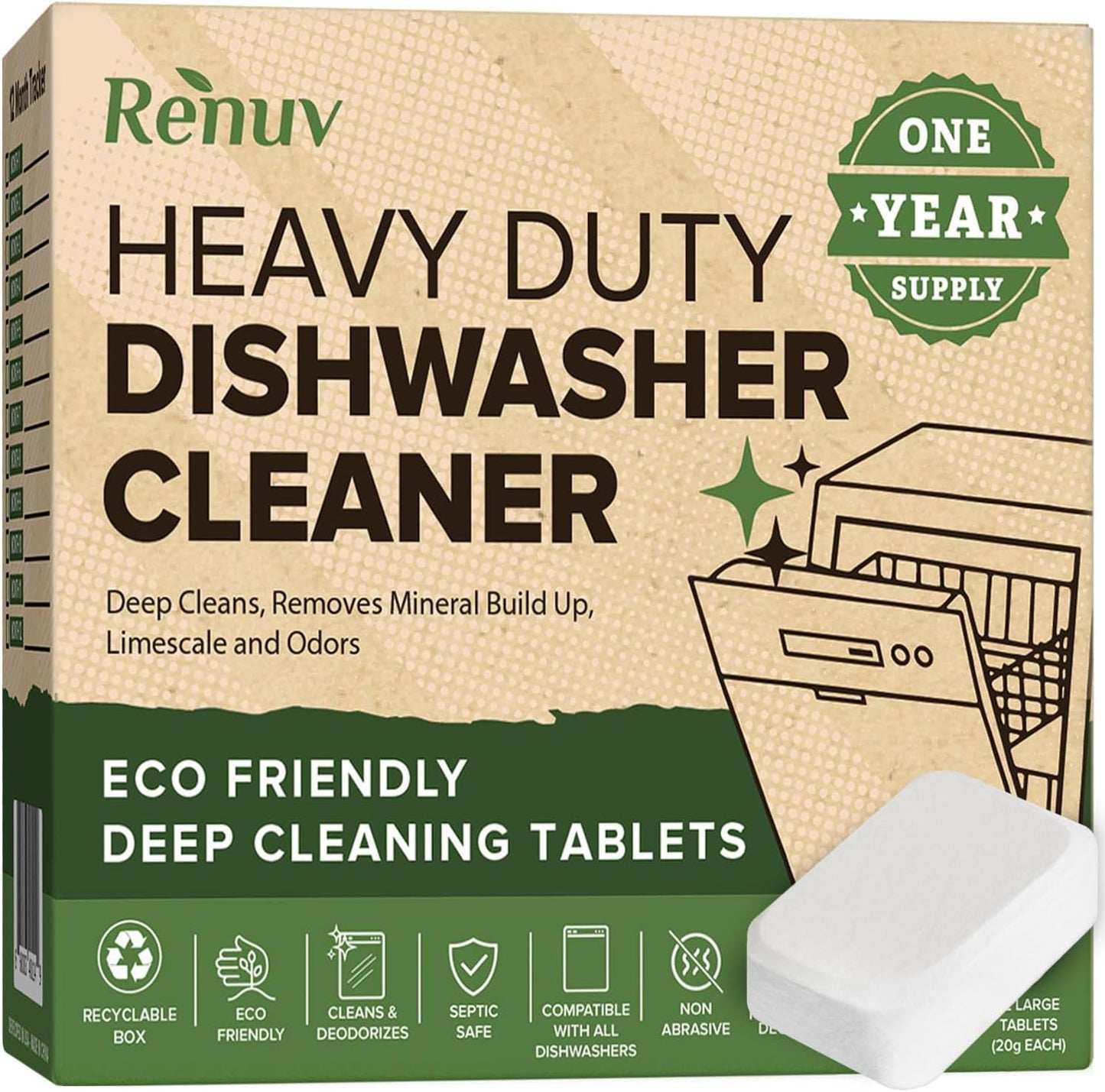 Dishwasher Cleaner + Washing Machine Cleaner Bundle - Heavy Duty Appliance Deep Cleaning, Descaling and Deodorizing.