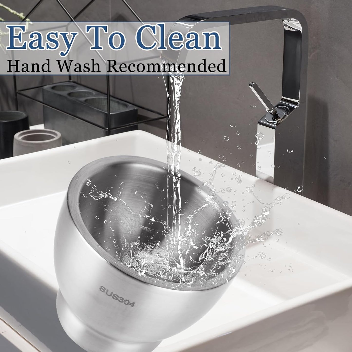 Mortar and Pestle Set Stainless Steel Manual Spice Grinder Pill Crusher Bowl Pestle and Mortar Bowl with Lid for Crushing Powdering Herbs, Grains, Spices