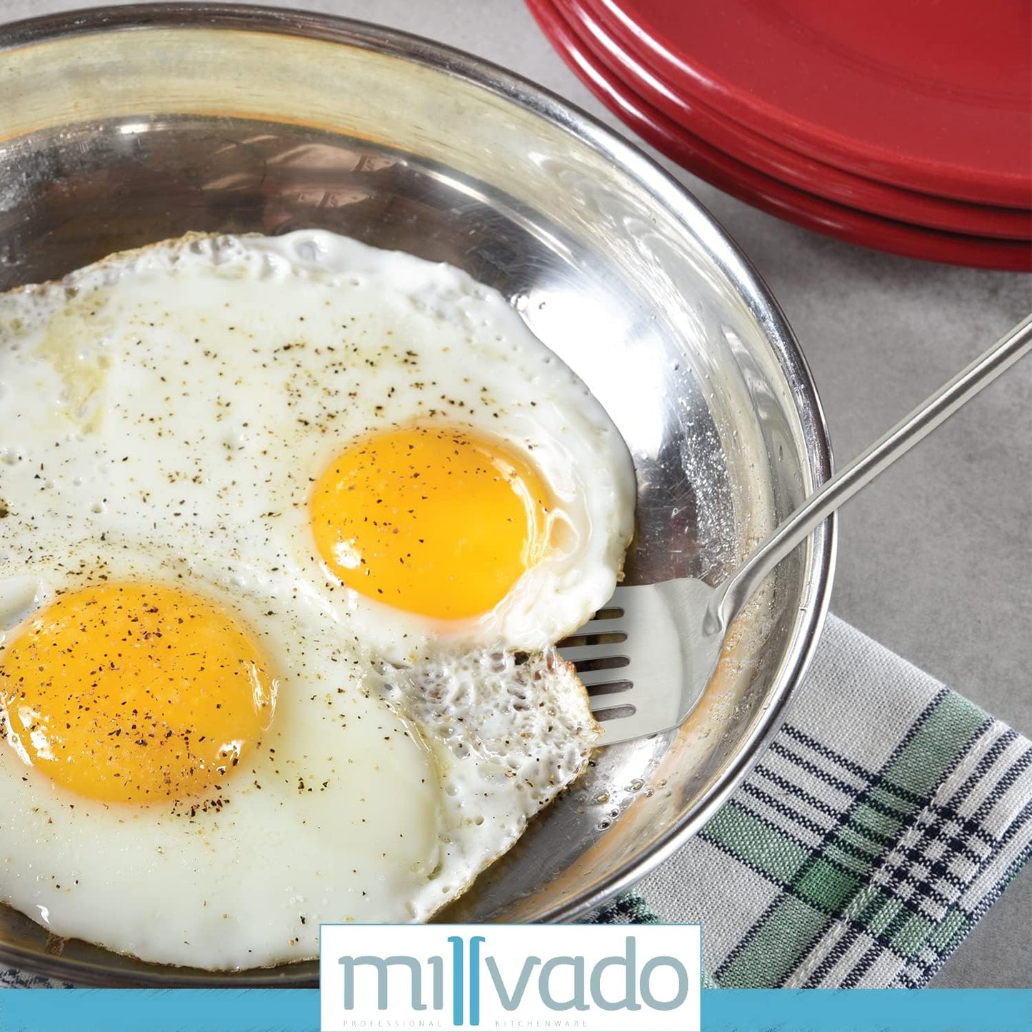 Stainless Steel Cooking Spatula,15 Inch Metal Turner, Kitchen Slotted Flipper For Grills, Camping BBQ’s, Frying Pancakes, Burgers, Large Cookware For the Professional Chef