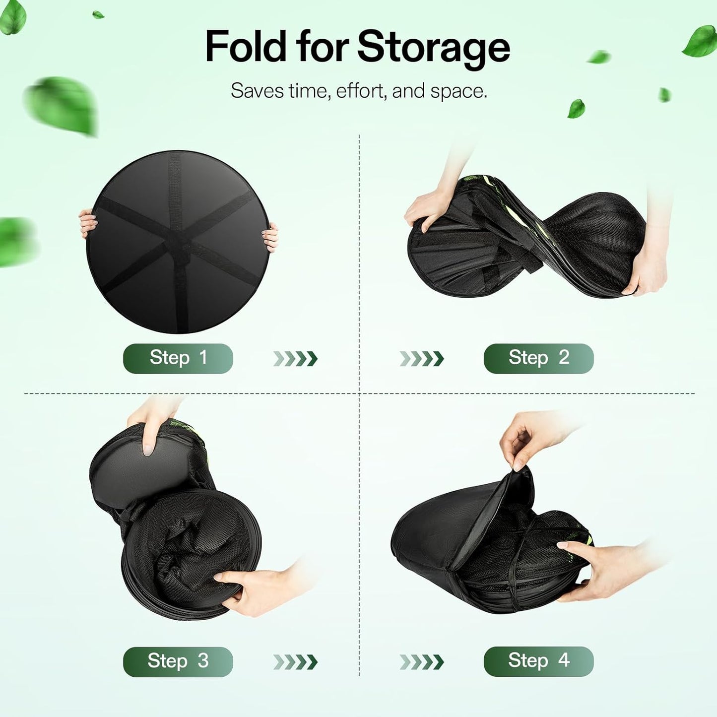 VIVOSUN 2-Pack 8-Layer Mesh Drying Rack Hanging Design with Green Zippers for Dehydrating, Indoor and Outdoor (Pruning Shears Included)