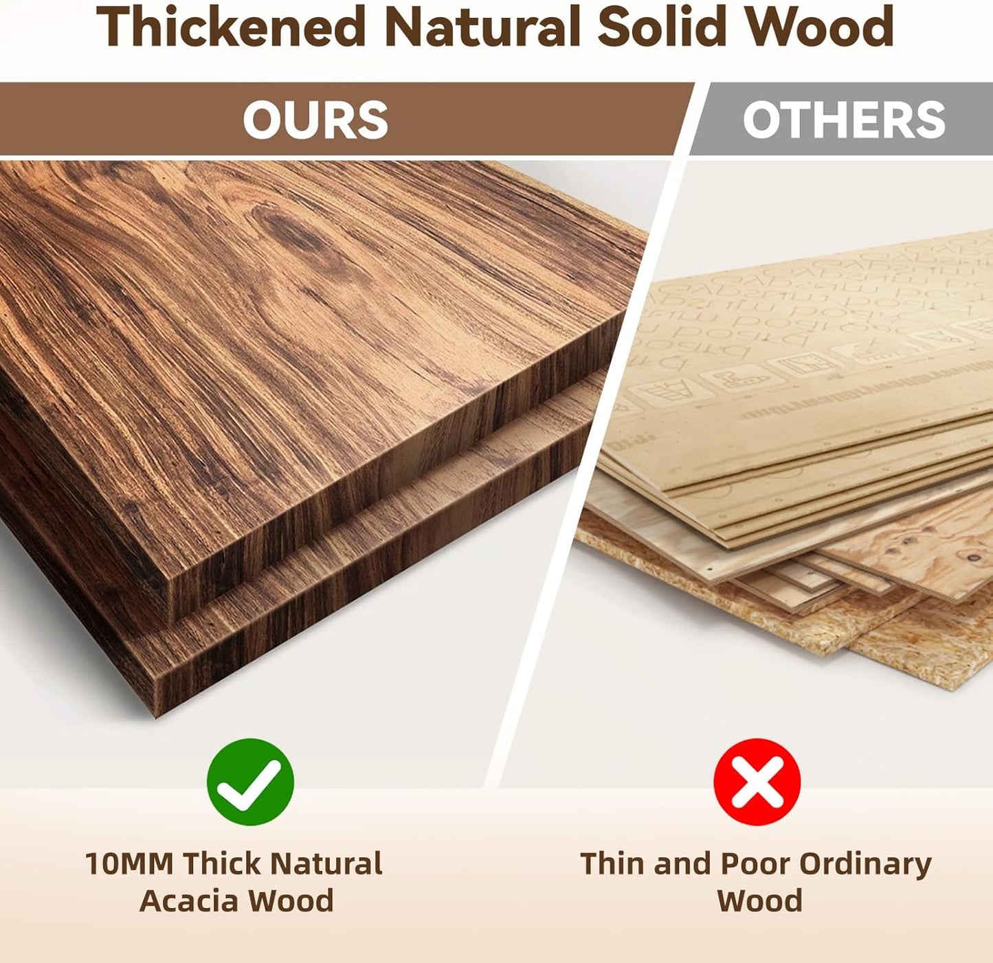 ANMINY Acacia Wood Tea Bag Organizer with Acrylic Clear Top, 10MM Thick Wooden Tea Storage Box with 9 Compartments, Teabag Holder Tea Caddy Chest for Countertop Kitchen Home Office