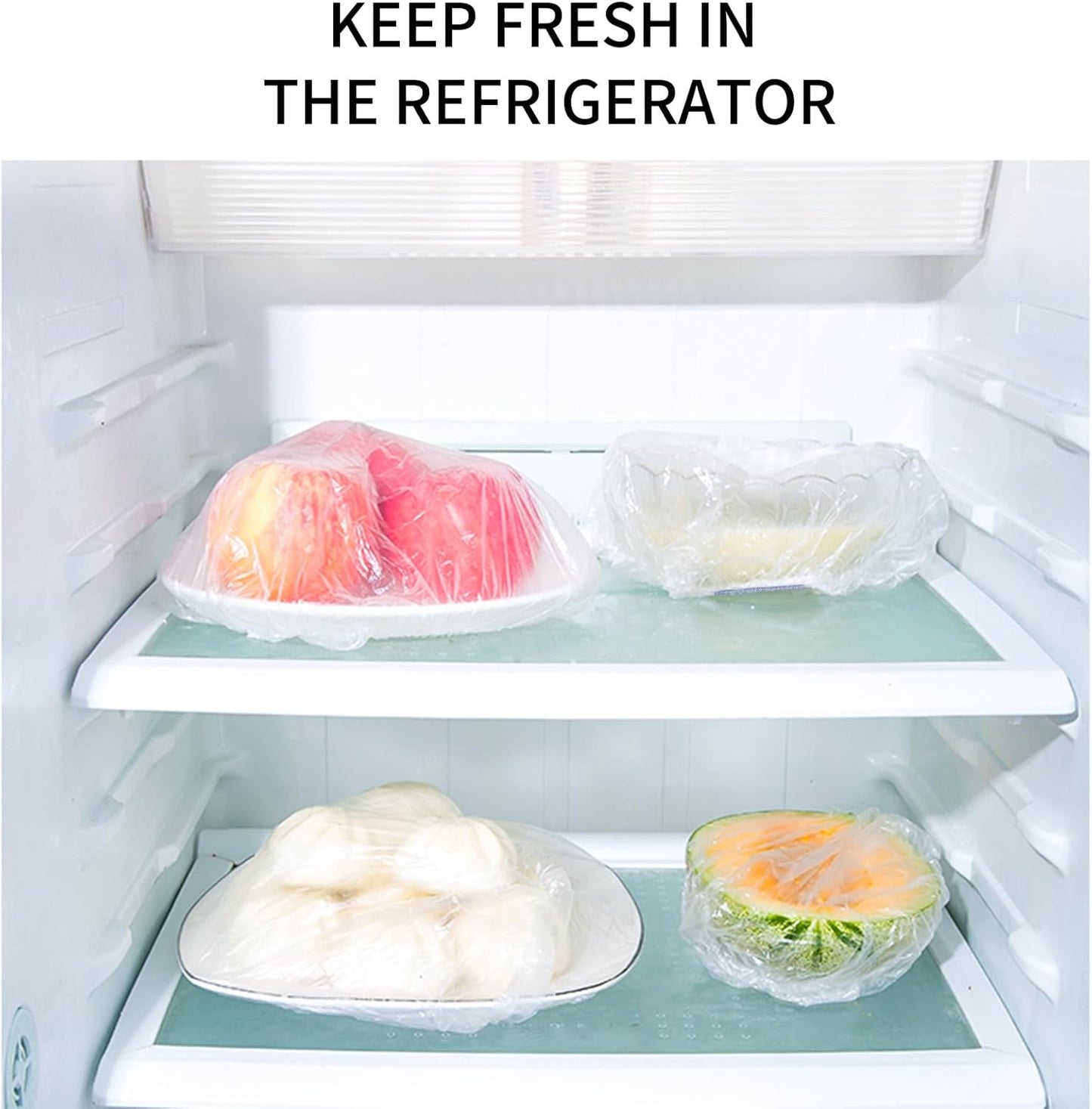 Homelove Plastic Bowl Covers Dish Cover Food Cover, 100pcs Reusable Elastic Stretch Fresh Keeping Covers, Kitchen Dining Cookware Canning Lids Food Bags, Universal Kitchen Plastic Wrap [Colorful]