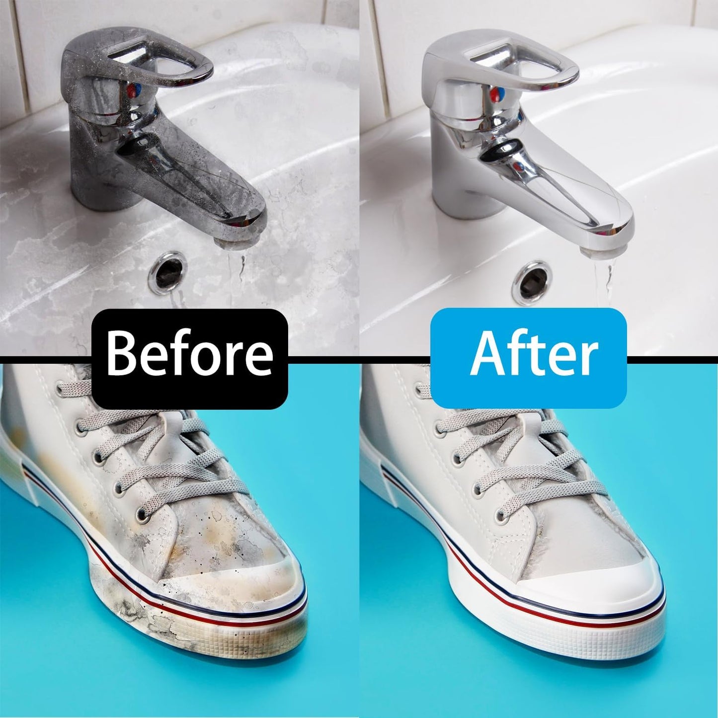 Magic Sponge Erasers, 20 Pack 2X Density Stronger Melamine Sponge Foam Pads, Multi-Functional Household Cleaning Supplies Cleaner for Kitchen, Bathroom, Bathtub, Sink, Wall Cleaner