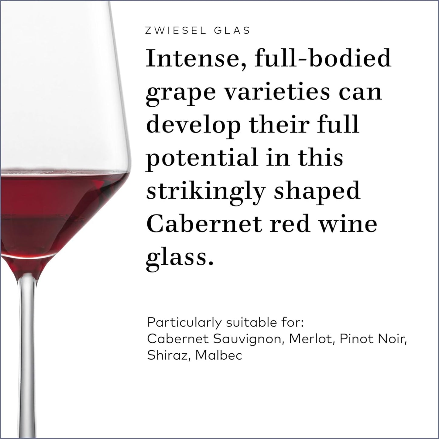 ZWIESEL GLAS Pure Cabernet Red Wine Glass (Set of 2), Graceful Wine Glasses for Red Wine, Dishwasher-Safe Tritan Crystal Glasses, Made in Germany (19 Ounce)