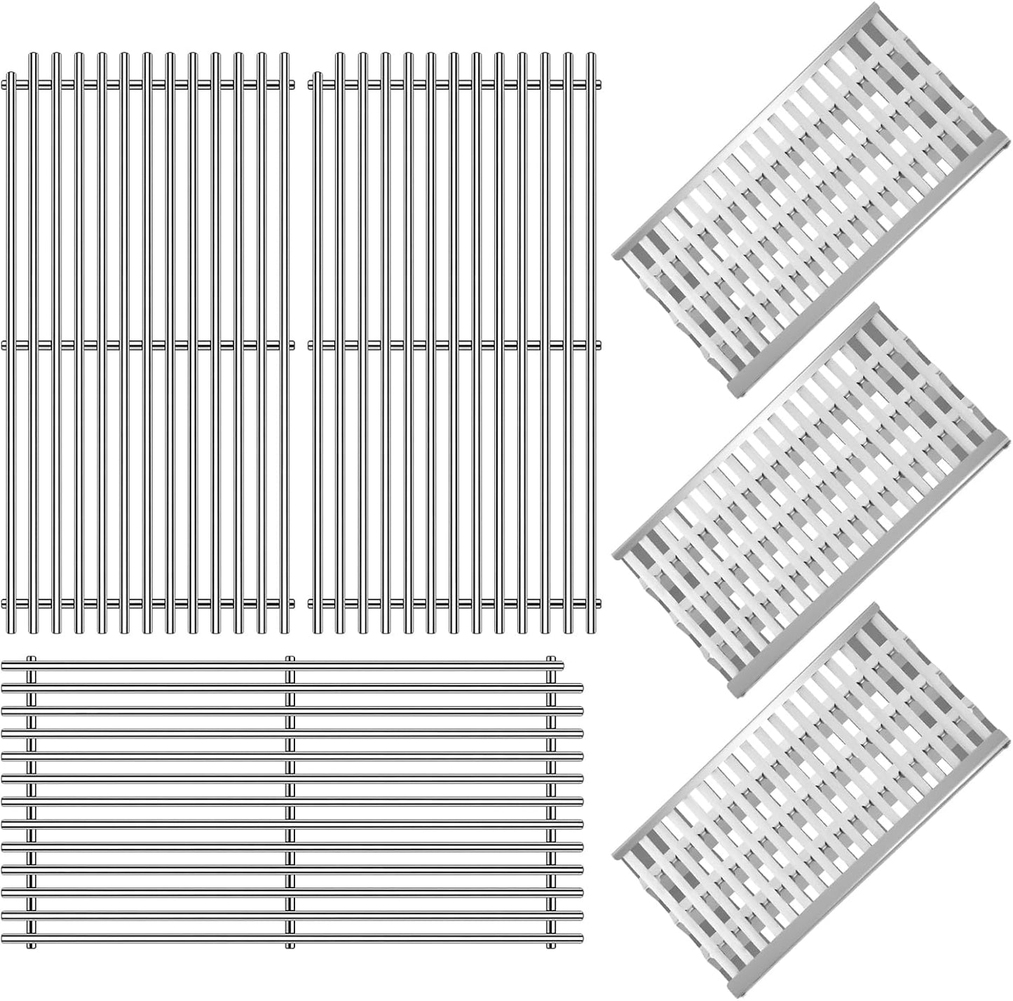 Grill Grates Replacement 54801 92911 for DCS Grill Parts, 36DBQAR, 36EBQAR, 48DBQAR, 48EBQAR, BGA36-BQARL, BGA36-BQARN, BGA48-BQARL, BGA48-BQARN, Heat Plate Ceramic Rods Briquette Radiant Tray