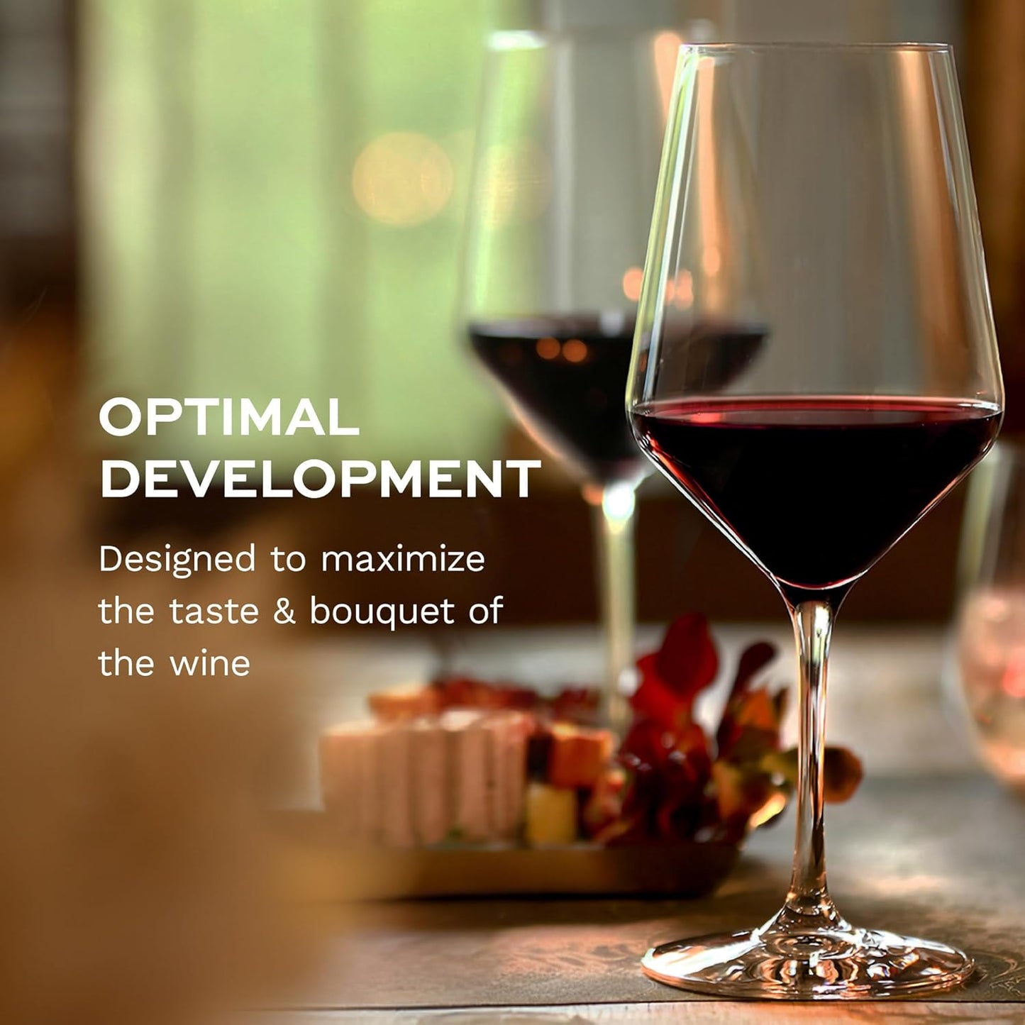 Stölzle Lausitz Bordeaux Red Wine Glasses Set of 6 (REVOLUTION). Dishwasher Safe, Lead-free Crystal Red Wine Glass (22 fl oz). Durable & Elegant Wine Glasses - Genuine Stölzle Wine Glass Set