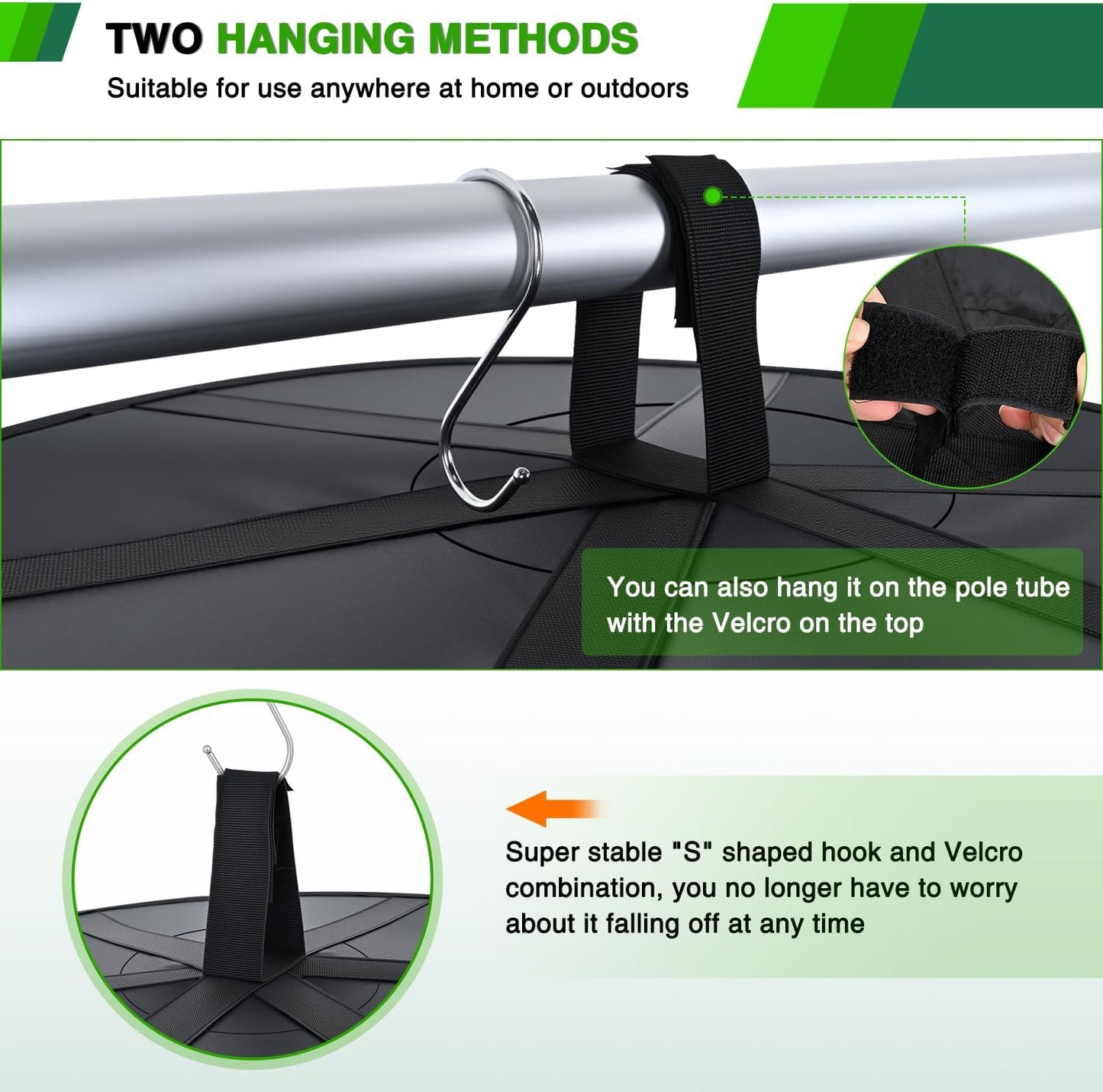 Yesker 6 Layer Herb Drying Rack Hanging Mesh Net Foldable Plant Drying Racks 24" w Green Zipper Pruning Shears Dryer Hanging Rack for Herbs Seed Bud Fruit Clothes Grow Tent Closet Garden Outdoor 2 PCS