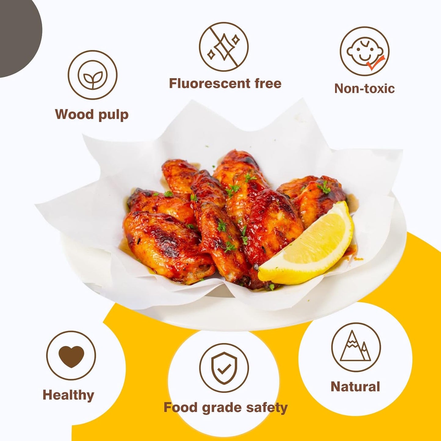 Cuffie in-Ea katbite in-Ear Earbuds Pack of 500 Parchment Paper, 40.6 x 61 cm Baking Paper, Durable and Non-Stick Parchment Paper, Pre-Cut Parchment Paper