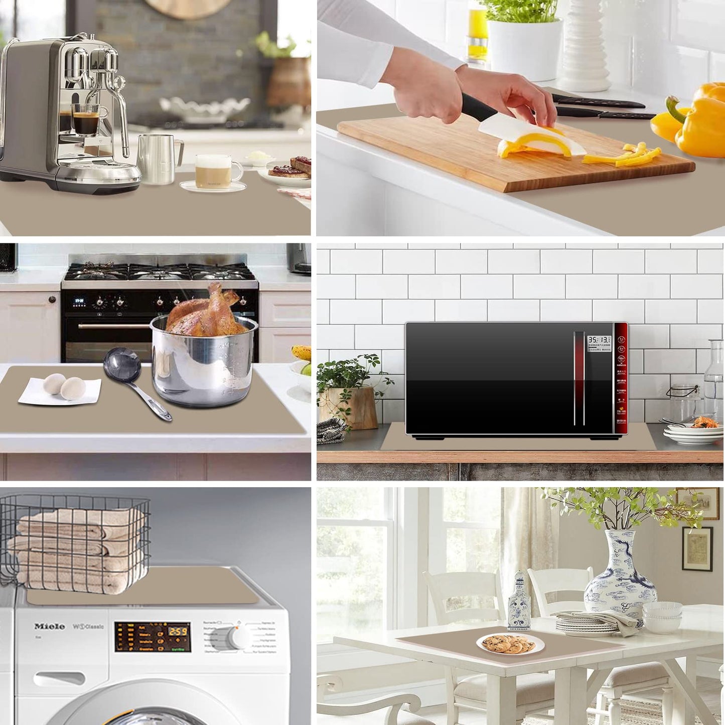 Extra Large Silicone Mat, Kitchen Counter Mat Placemats for Kids Silicone Mats for Countertop, Nonstick Silicone Table Mat for Pastry Crafts Baking Heat-Resistant Silicone Pad, 27.6'' x 19.7'' 1 Pack