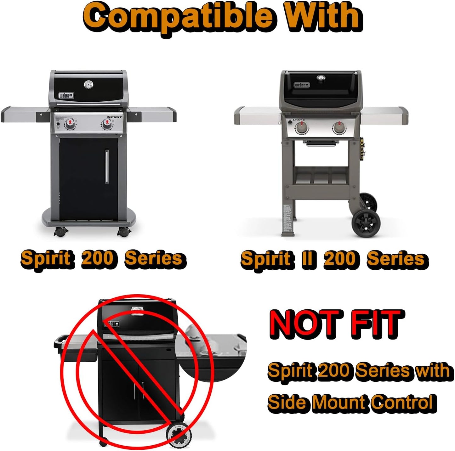 7637 Grill Grates Spirit E-210 Grill Replacement Parts for Weber Spirit 200 Series Grill Parts Spirit E210 210 E-215 E215 E220 E-220 Spirit II E-210 E210 Spirit 2 E-210 E210 GS4 Cooking Grates