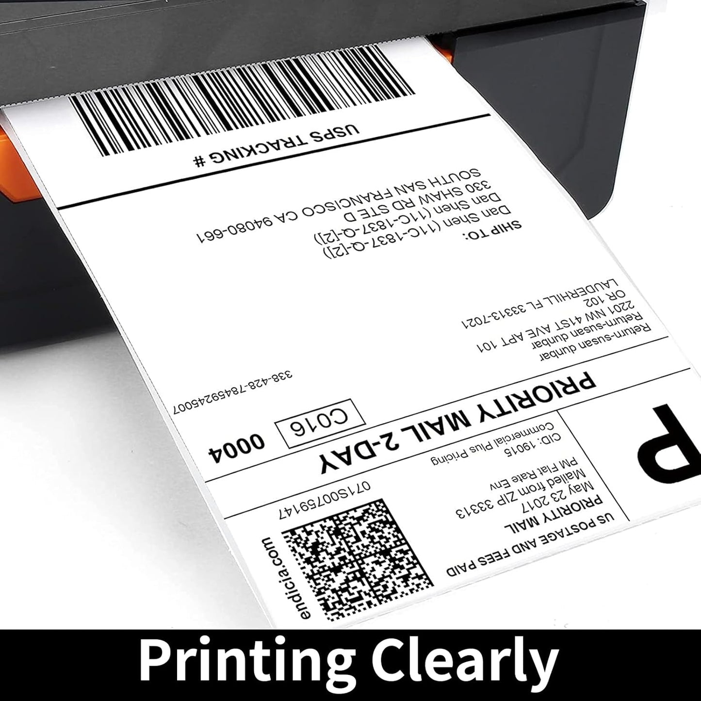 FungLam 4"X6" Thermal Shipping Labels, 4X6 Labels,White Mailing Shipping Labels, Perforated, 250 Labels,Compatible with iDPRT, JADENS and Rollo.