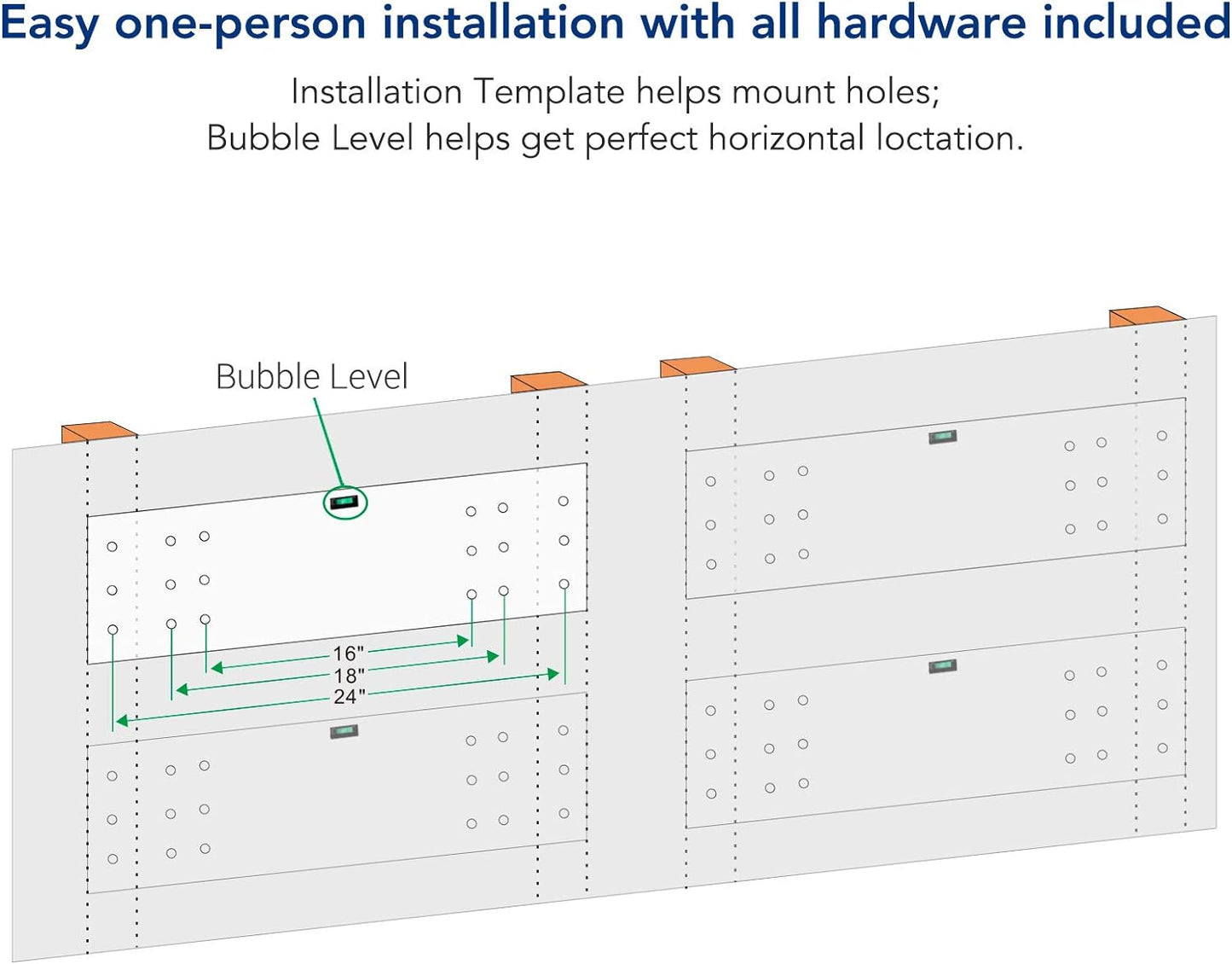 FLEXIMOUNTS 12-inch-by-72-inch Wall Shelf Garage Storage Rack Wall Mounted Floating Shelves,1x6ft ,Black, 2-Pack